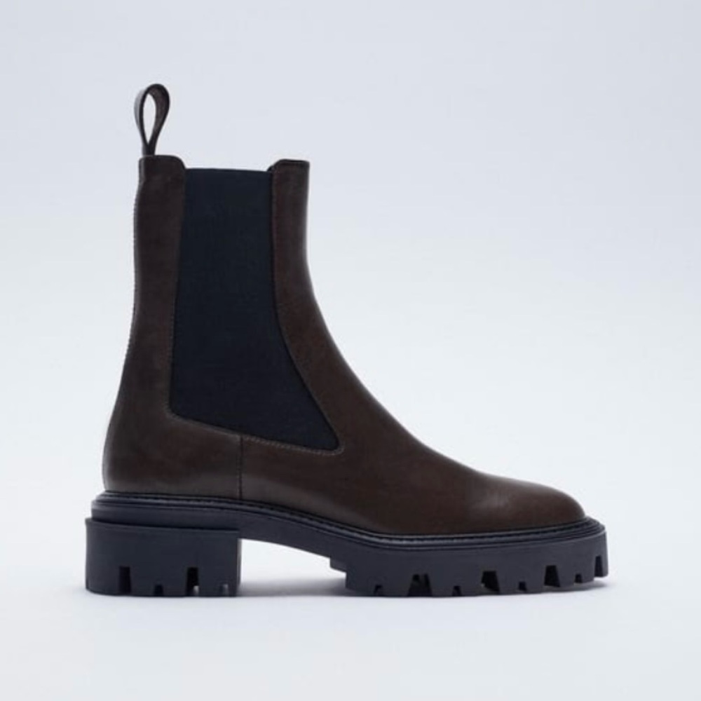 Zara women’s brown combat boots US 8